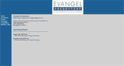 Desktop Screenshot of evangelpresbytery.org