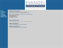 Tablet Screenshot of evangelpresbytery.org
